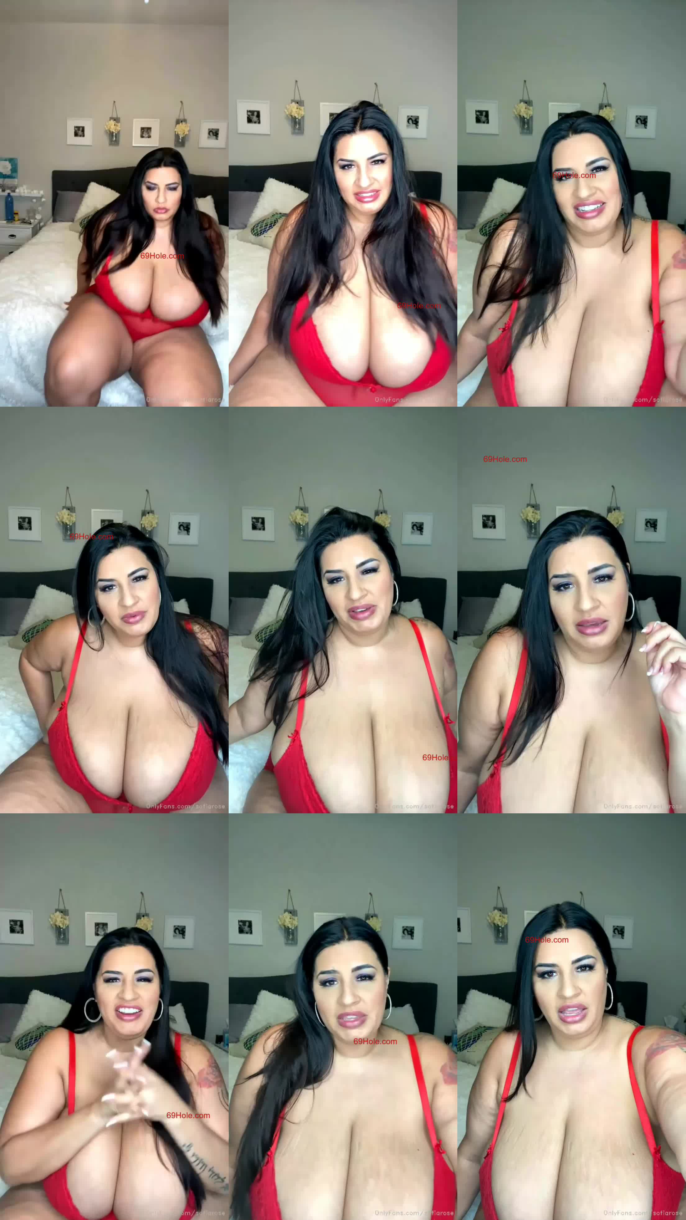 Sofia Rose In Red Dress