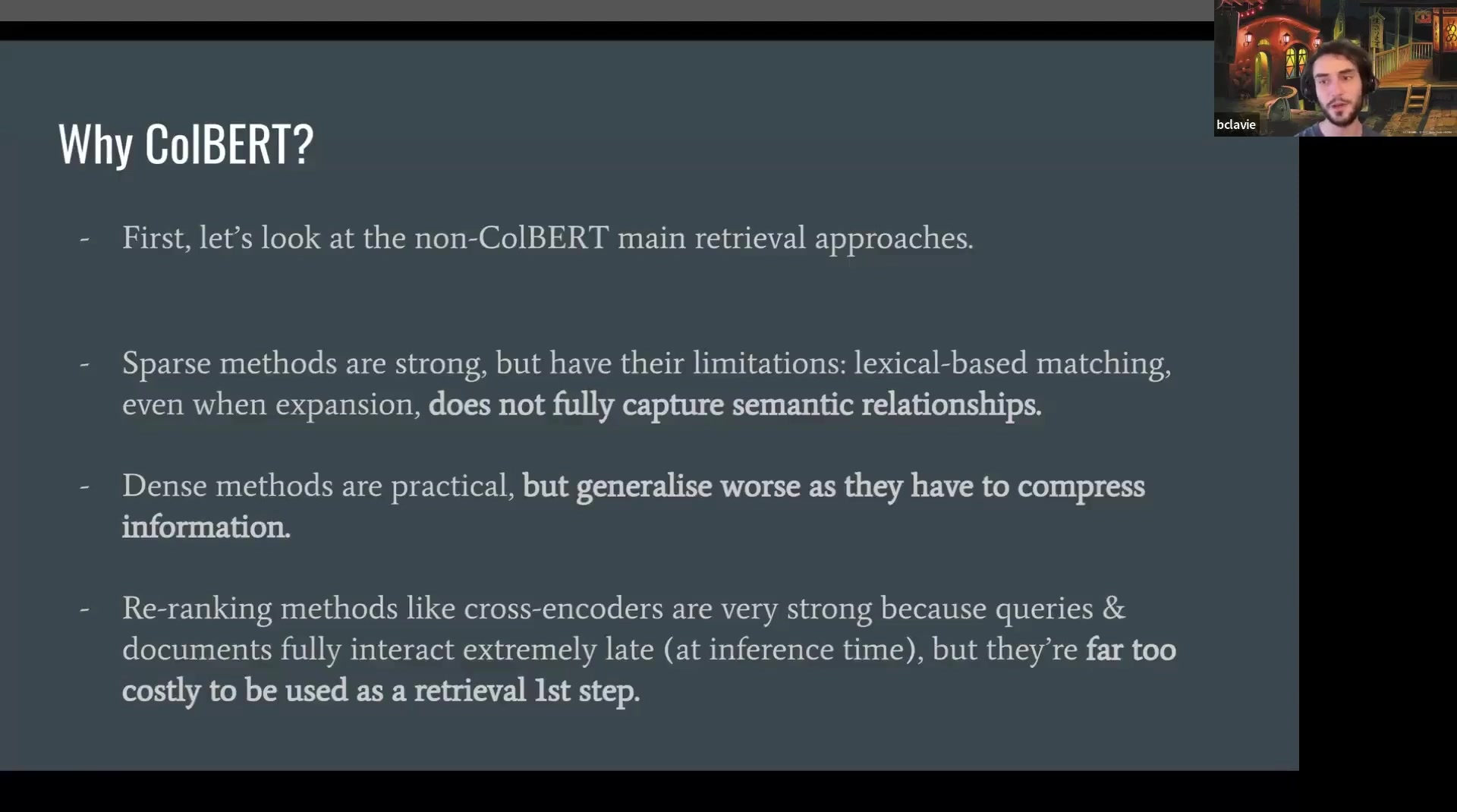 Cohort 1 Office Hours Beyond Dense Embeddings Exploring Colbert, SPLADE, & Advanced Retrieval Techniques   Office Hours
